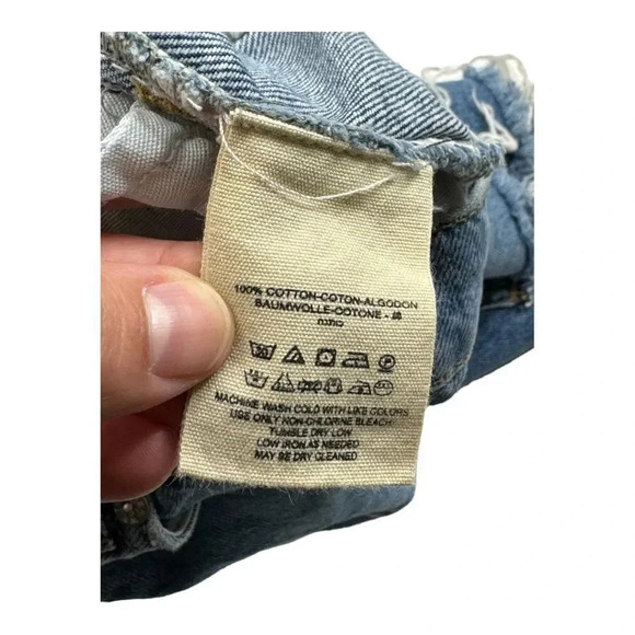 We The Free Distressed Cotton Jean Denim Skirt - Picture 5 of 10